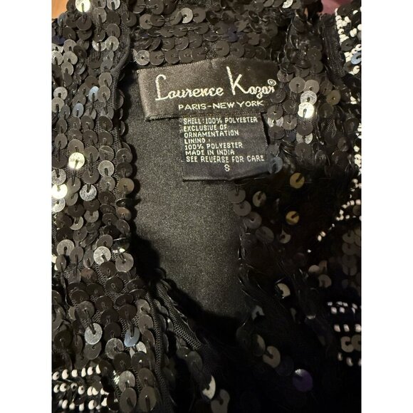 Vintage Laurence Kazar Paris New York Beaded Blouse Size Small‎ Tie Front Formal - Picture 3 of 3